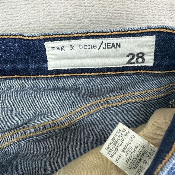 Rag & Bone Skinny Jeans Womens 28 High Rise Dark Wash Stretch Made‎ in USA - Picture 7 of 11